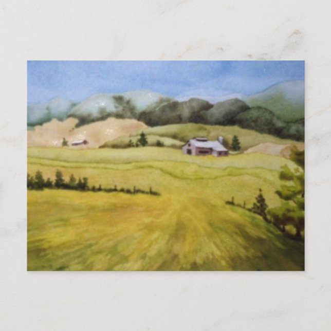 Postal "Spring Fields" Country Road (Anverso)