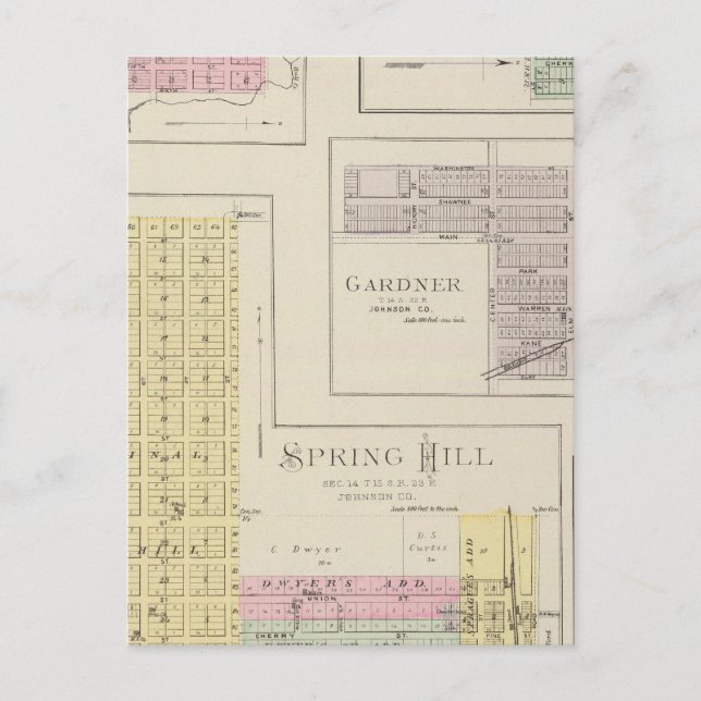 Postal Spring Hill, Edgerton, Ocheltree, Gardner, Kansas (Anverso)