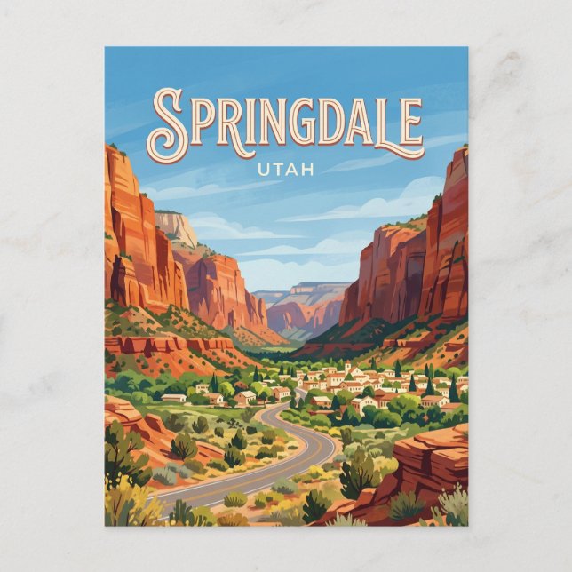 Postal Springdale EE. UU. (Anverso)