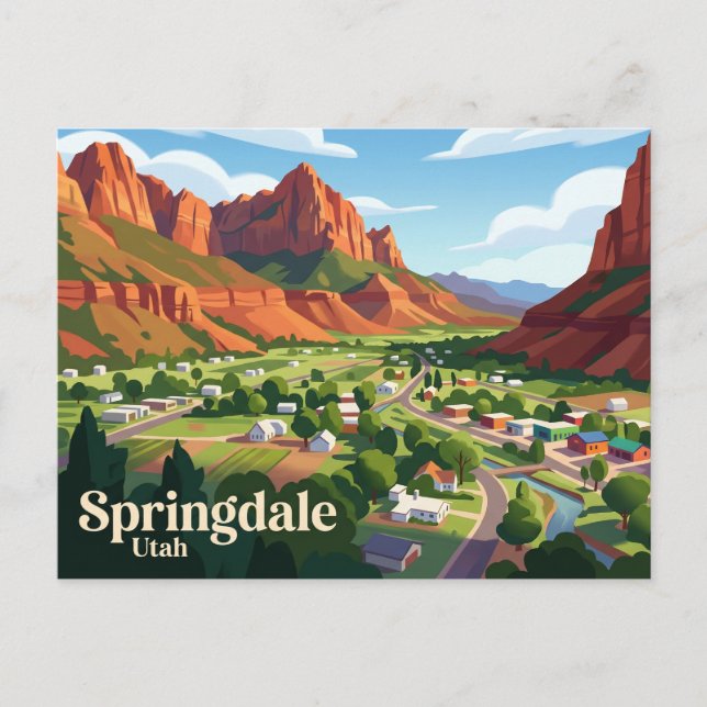 Postal Springdale EE. UU. (Anverso)