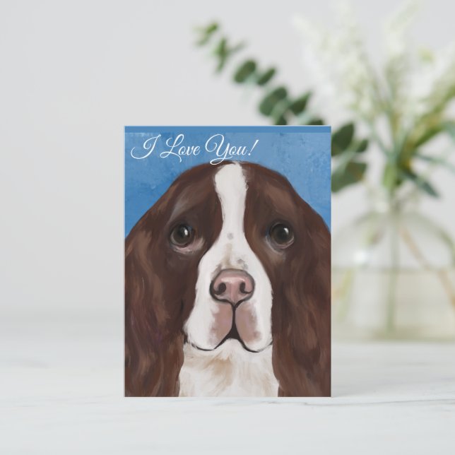 POSTAL SPRINGER SPANIEL INGLÉS    (Anverso de pie)
