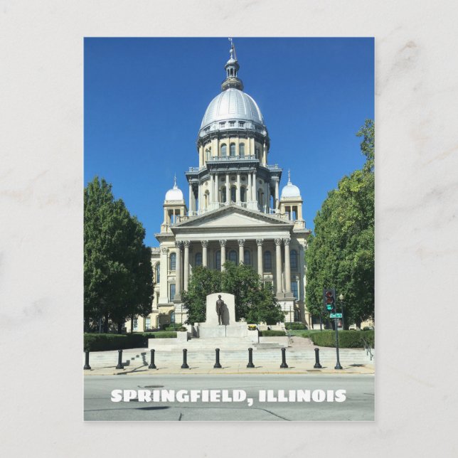 Postal Springfield, Edificio del Capitolio Estatal de Ill (Anverso)