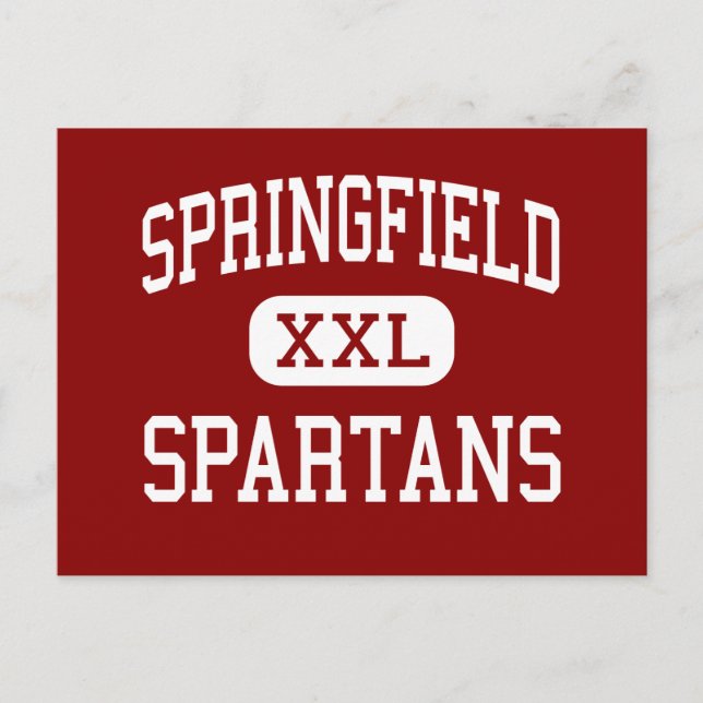 Postal Springfield - Espartanos - Secundaria - Akron Ohio (Anverso)