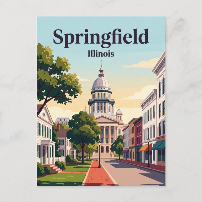 Postal Springfield, Illinois (Anverso)