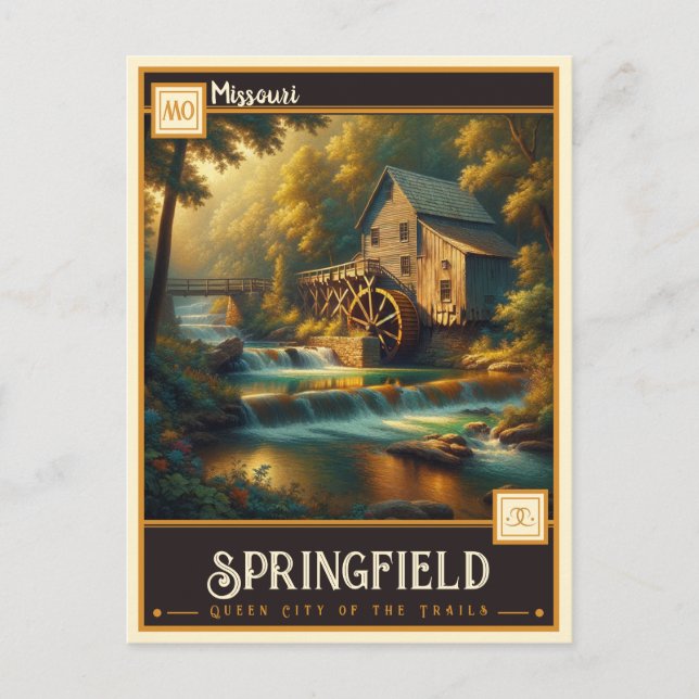 Postal Springfield, Missouri | Vintage (Anverso)