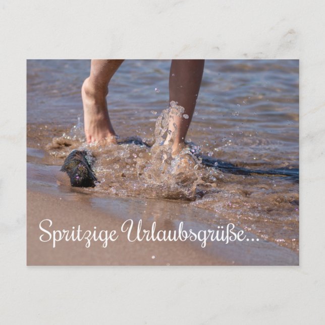 Postal ¡Spritzige Urlaubsgrüße direkt aus dem Meer! (Anverso)