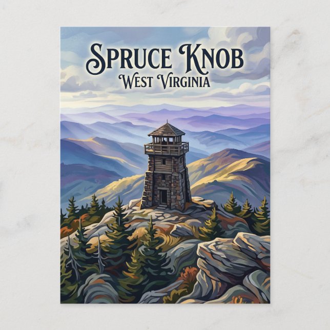 Postal Spruce Knob Virginia Occidental (Anverso)