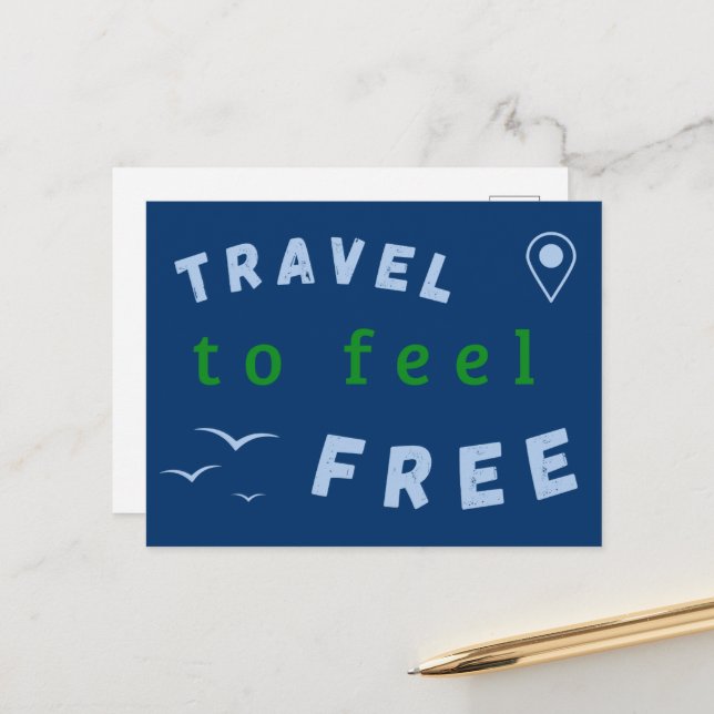 Postal Spruchmotiv: Travel to feel free (Anverso/Reverso In Situ)