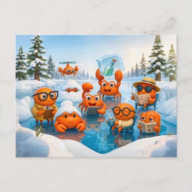 Postal Spy Crab Winter Team On Arctic Mission (Anverso)