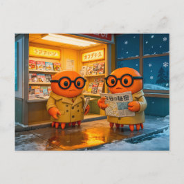 Postal Spy Crabs Investigating Colorful Japanese Newsstan