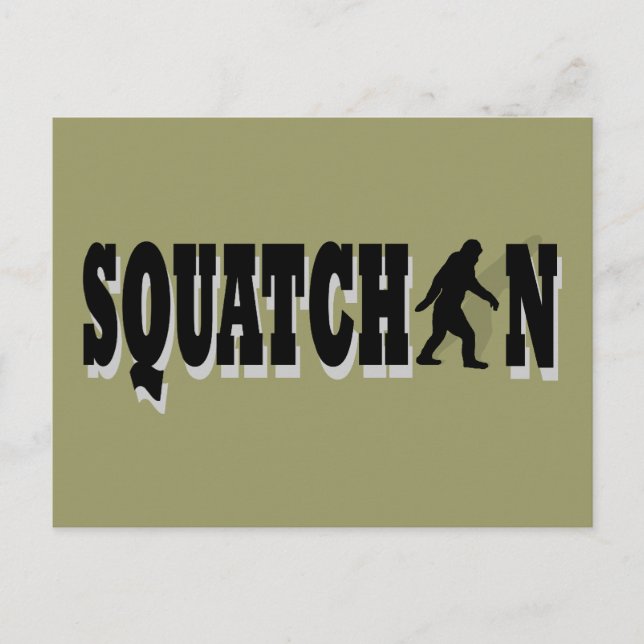 Postal Squatchin, texto negro (Anverso)
