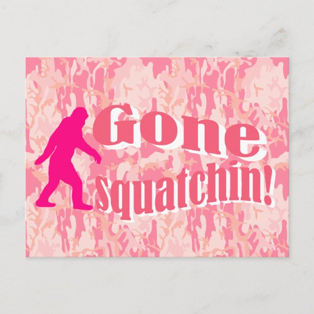 Postal Squatching en camuflaje rosa (Anverso)