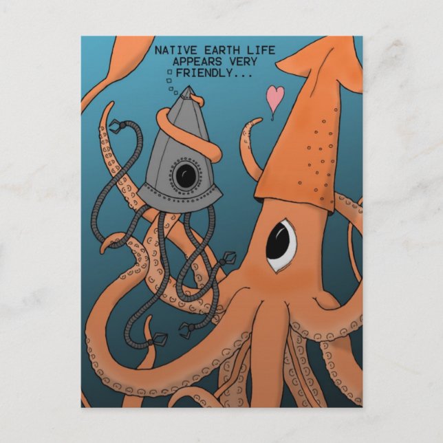 Postal Squid X Alien Robot (Anverso)