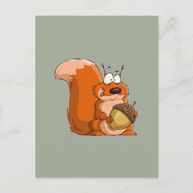 POSTAL SQUIRREL HOLDING ACORN (Anverso)