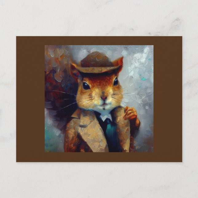 Postal Squirrel Sherlock Holmes (Anverso)