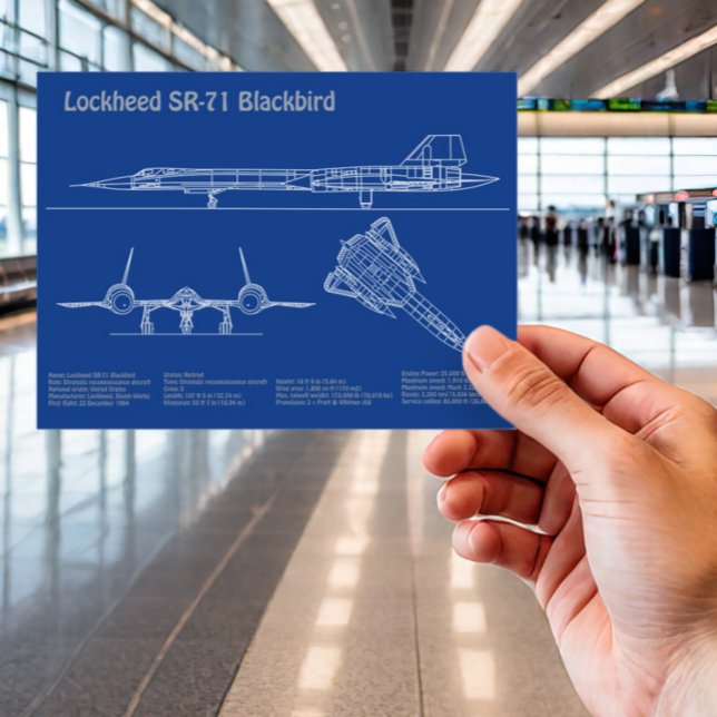 Postal SR-71 Blackbird - Avión Planes de Plano Azul AD (Subido por el creador)