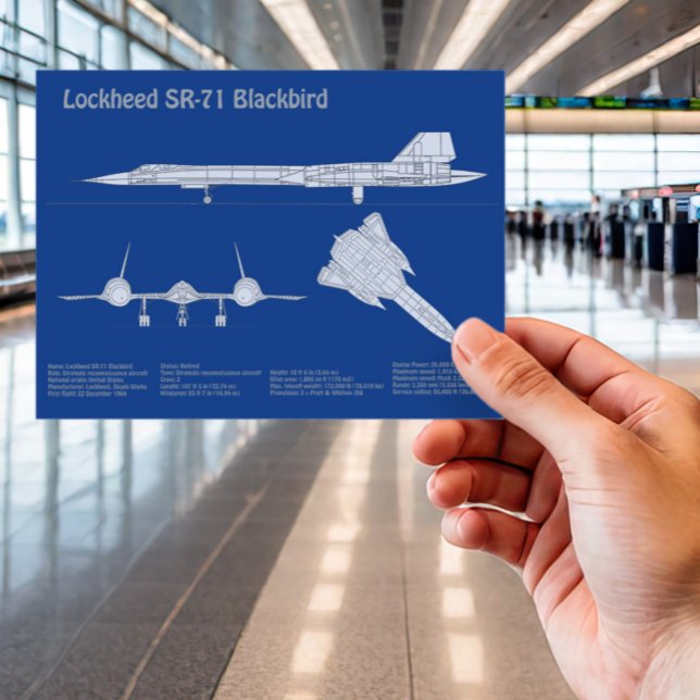 Postal SR-71 Blackbird - Planos de avión ABD (Subido por el creador)