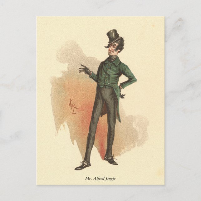 Postal Sr. Alfred Jingle de The Pickwick Papers (Anverso)