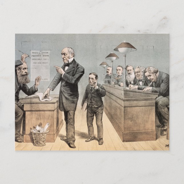 Postal Sr. Gladstone y sus empleados (Anverso)