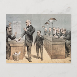 Postal Sr. Gladstone y sus empleados