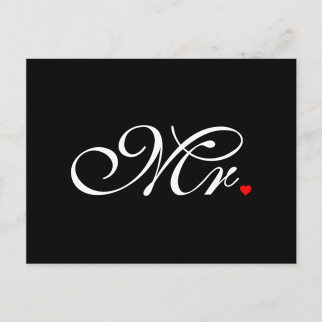 Postal Sr. Husband Groom Sus Hers Nuevos Caminos (Anverso)