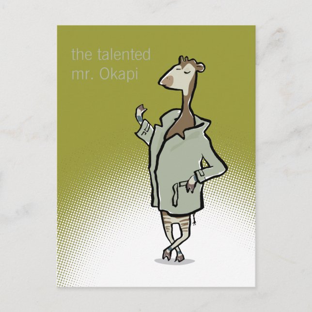 Postal Sr. Okapi (texto personalizable) (Anverso)