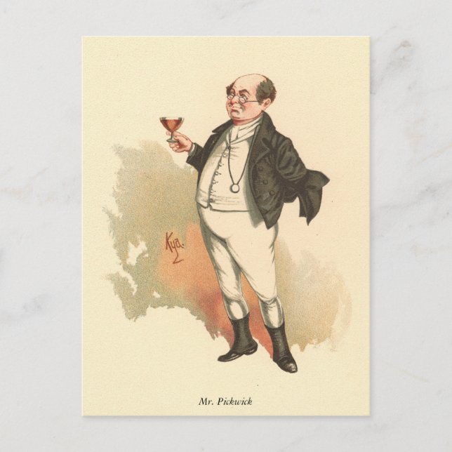 Postal Sr. Pickwick de Kyd, Los papeles de Pickwick de Di (Anverso)