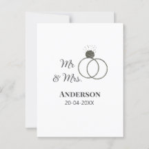 Sr & Sra agregar apellido fecha año favor de boda 