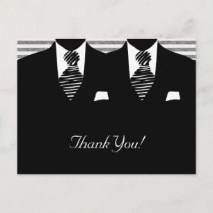 Postal Sr. Suit y Boda Tie Gay Gracias