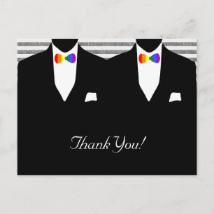 Postal Sr. Suit y Bow Tie (Arcoiris) Gracias