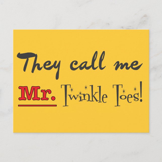 Postal Sr. Twinkle Toes Ballet Regalos (Anverso)
