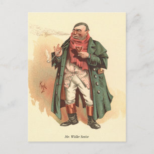Postal Sr. Weller Senior, Kyd, Dickens The Pickwick Paper