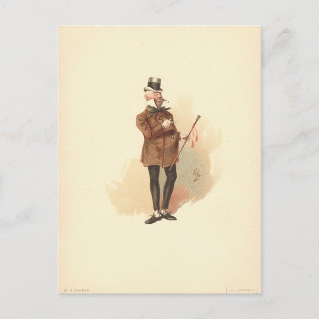 Postal Sr. Wilkins Micawber David Copperfield (Anverso)