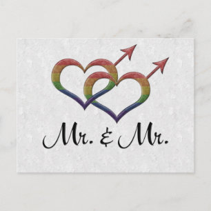 Postal Sr. y Sr. Gay Pride Interrelacionar Símbolos de Gé