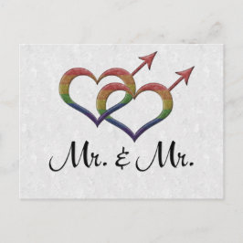 Postal Sr. y Sr. Gay Pride Interrelacionar Símbolos de Gé