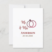 Sr. y Sra. añada apellido fecha año de boda favor 