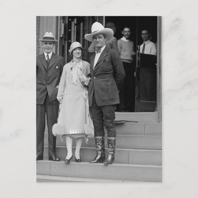Postal Sr. y Sra. Tom Mix (Anverso)