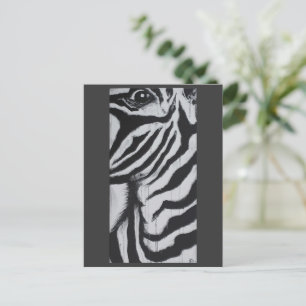 Postal Sr. Zebra Wildlife African Plains Arte Original