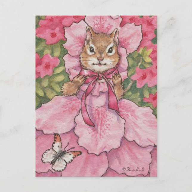 Postal Sra. Azalea Chipmunk Postcard (Anverso)