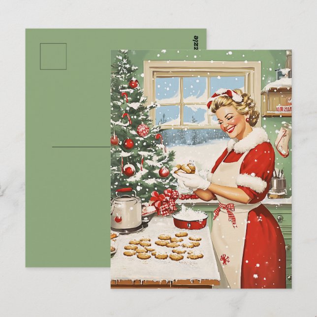 Postal Sra. Claus Holiday Baking Delight (Anverso / Reverso)