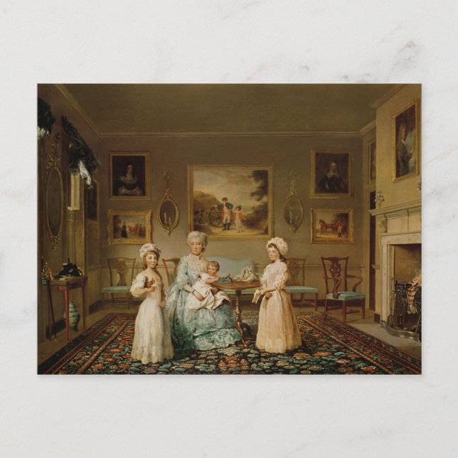 Postal Sra Congreve y sus hijos (Anverso)