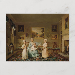 Postal Sra Congreve y sus hijos