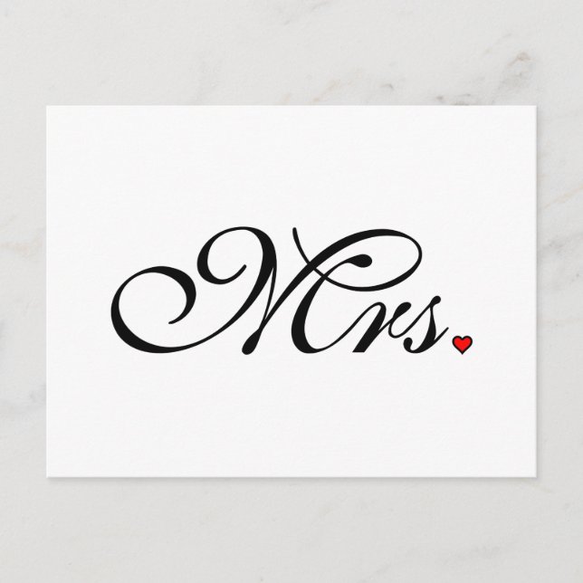 Postal Sra. Esposa Novia Su Recién Matrimonio (Anverso)