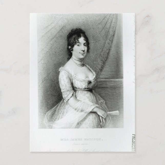 Postal Sra. James Madison, Dolley Payne , c.1804-55 (Anverso)