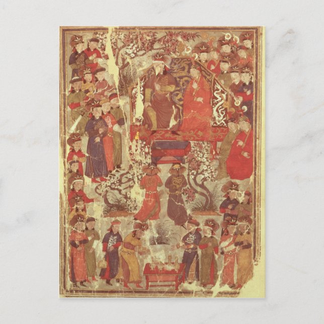 Postal Sra. Supp. Pers. Genghis Khan y su esposa (Anverso)