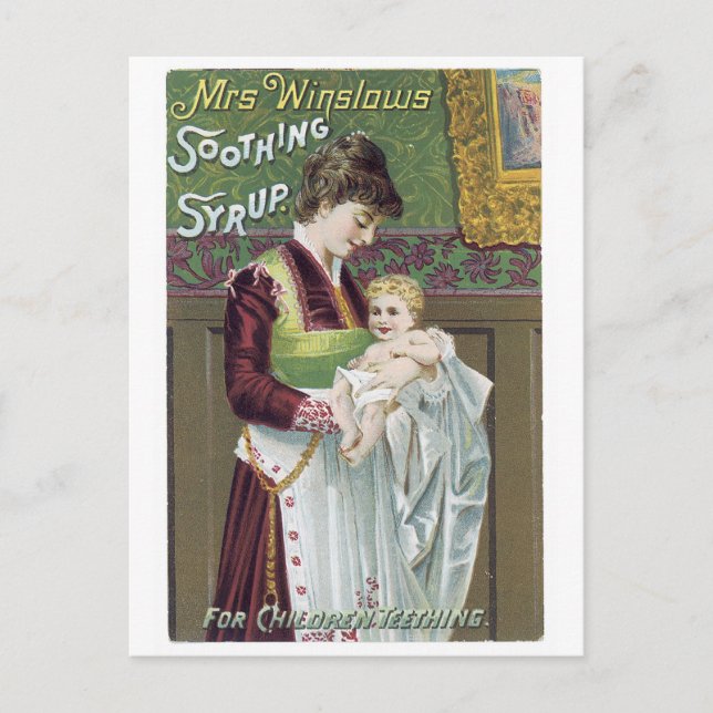 Postal Sra. Winslow Soothing Syrup (Anverso)