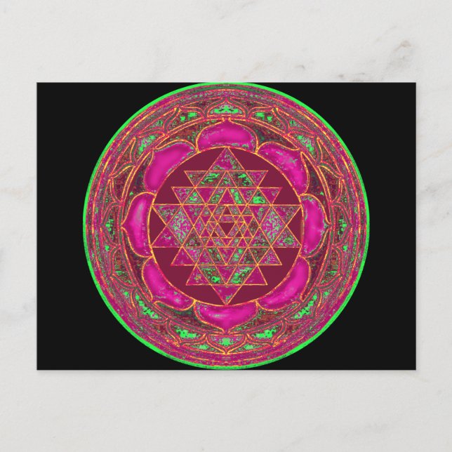 Postal Sri Lakshmi Yantra Mandala (Anverso)