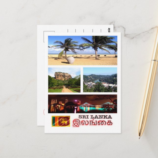 Postal Sri Lanka - Mosaico - (Anverso/Reverso In Situ)