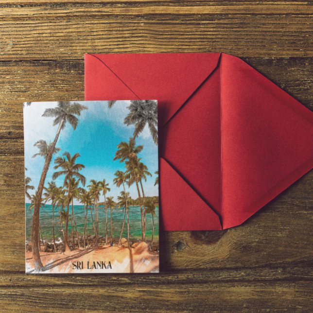 Postal Sri Lanka: Viajes por el paisaje tropical (sri lanka tropical scenery postcard)
