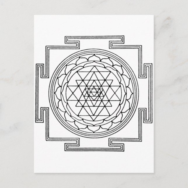 Postal Sri Yantra Mandala (Anverso)